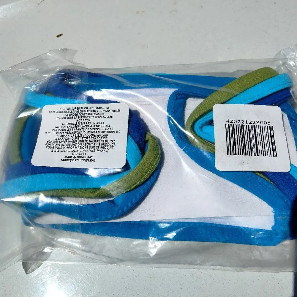 Disney Parks CHILD Large PIXAR Toy Story CLOTH FACE MASKS - Set of 4